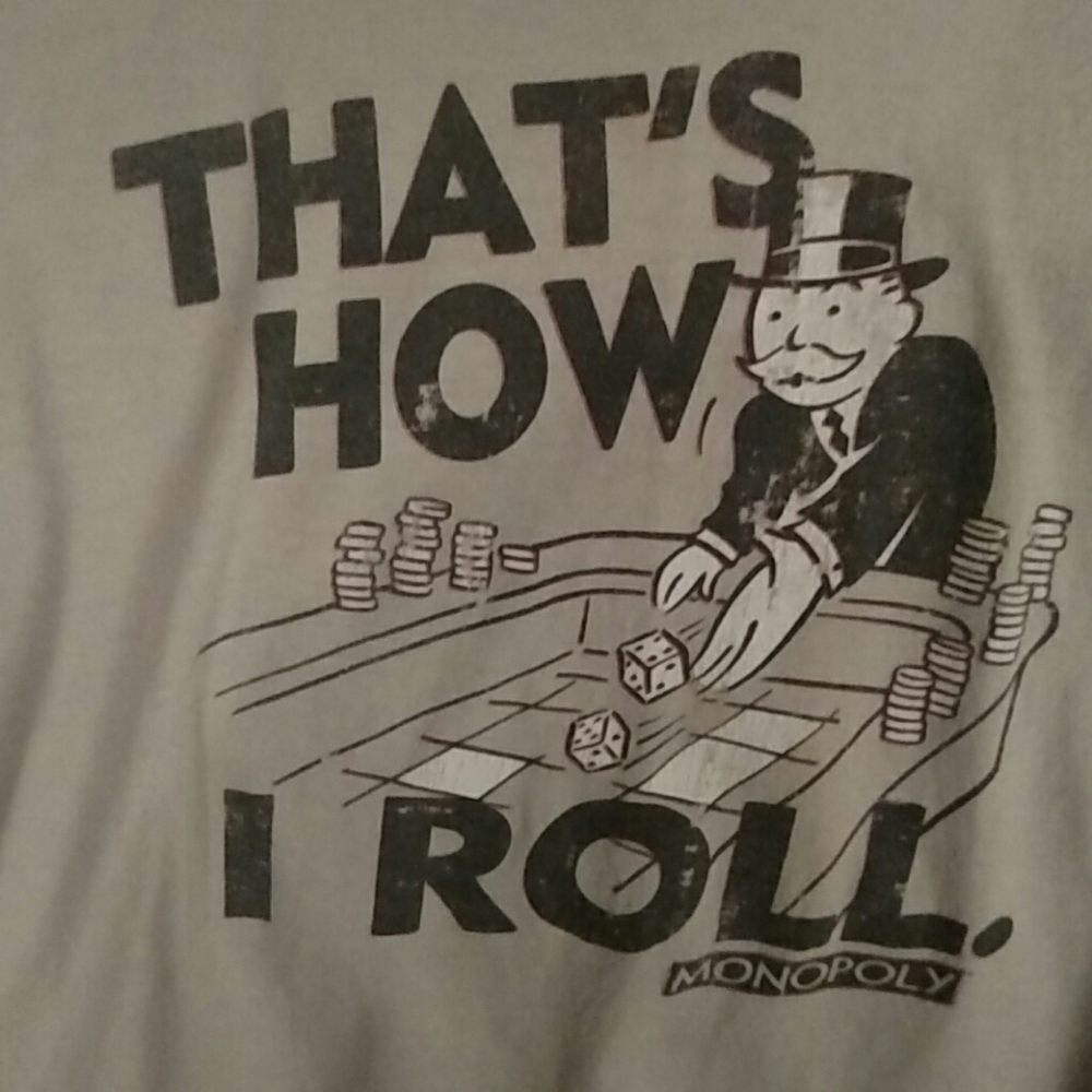 Monopoly that's how I roll vintage t-shirt